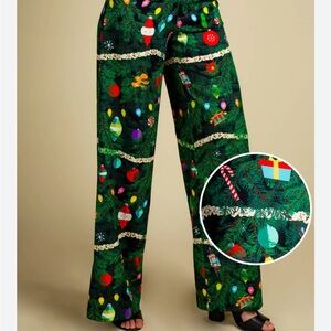 Christmas Shinesty wide leg pants party
